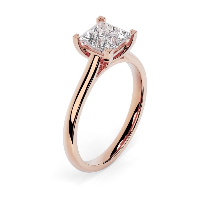 Kiera 18ct Rose Gold Engagement Ring Princess