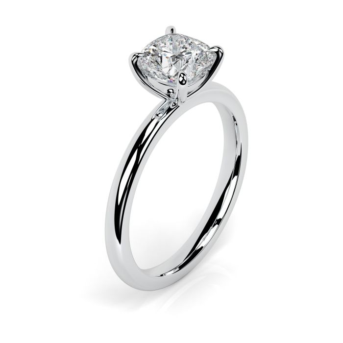 Charlotte Platinum Engagement Ring Cushion