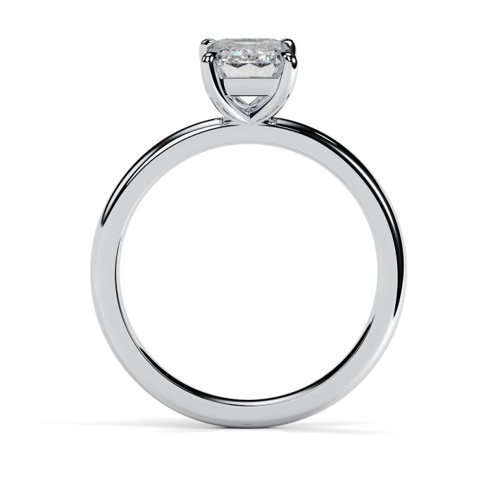 Charlotte 18ct White Gold Engagement Ring Emerald