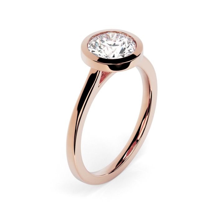 Alyssa 18ct Rose Gold Engagement Ring Round