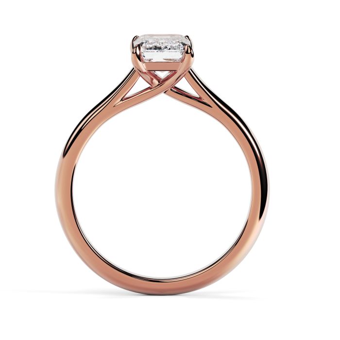 Florence 18ct Rose Gold Engagement Ring Emerald