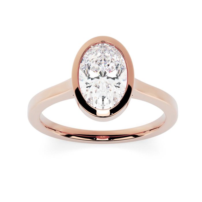 Alyssa 18ct Rose Gold Engagement Ring Oval