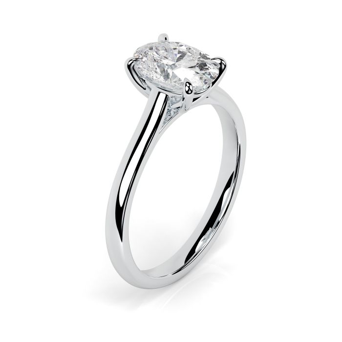 Kiera 18ct White Gold Engagement Ring Oval