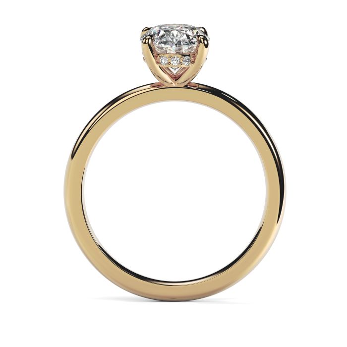 Charlotte Hidden Halo 18ct Yellow Gold Engagement Ring Oval