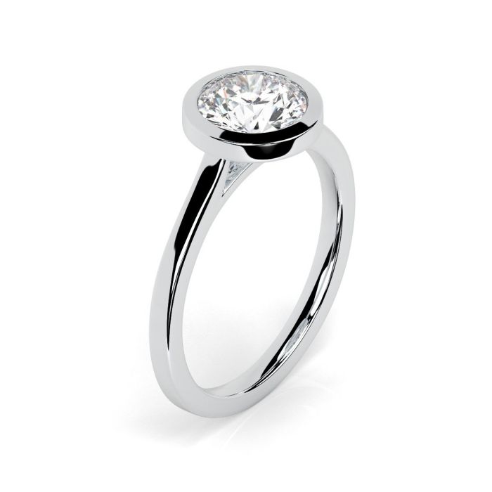Alyssa 18ct White Gold Engagement Ring Round