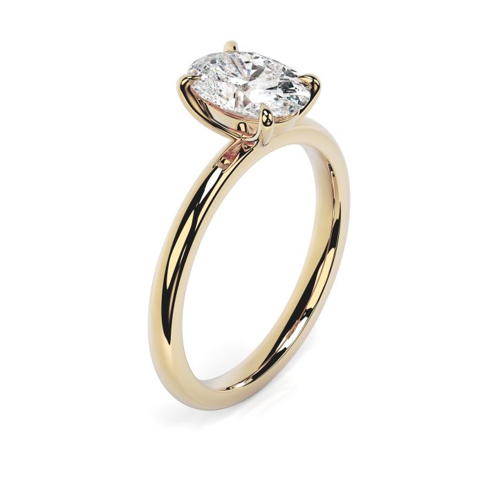 Charlotte 18ct Yellow Gold Engagement Ring Oval