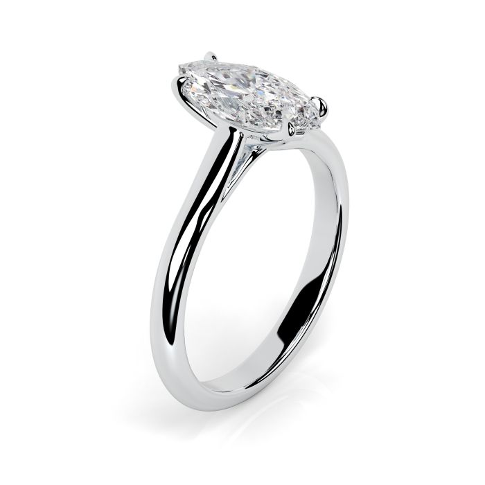 Florence Platinum Engagement Ring Marquise