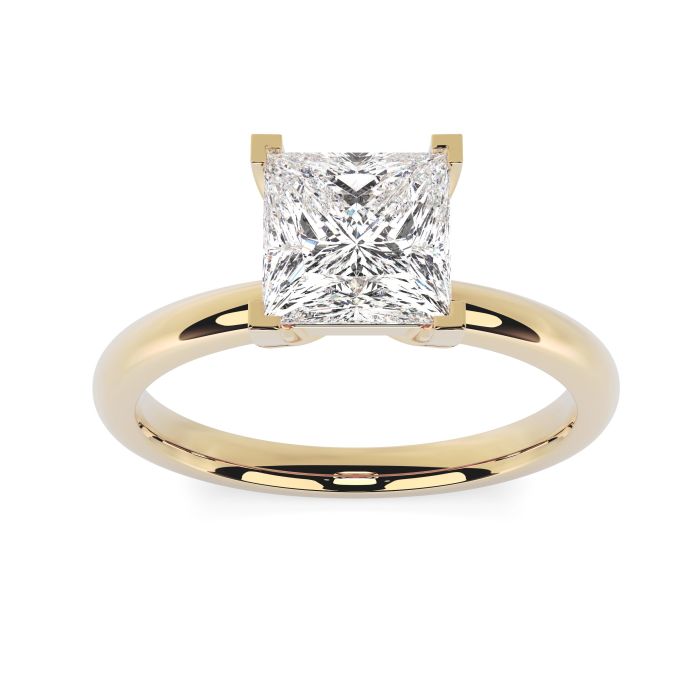 Charlotte 18ct Yellow Gold Engagement Ring Princess Cut