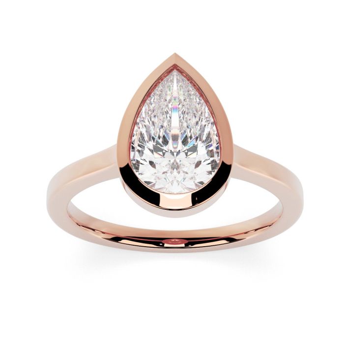 Alyssa 18ct Rose Gold Engagement Ring Pear