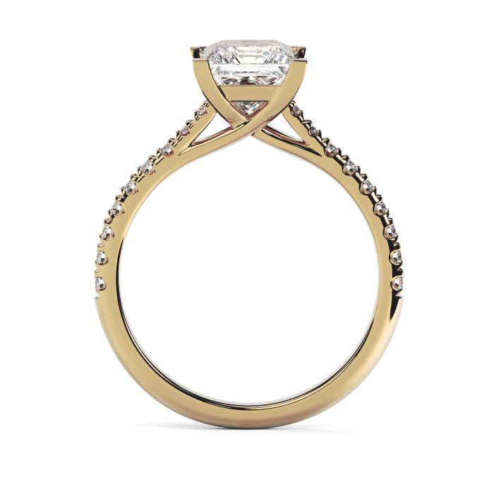 Florence Scallop 18ct Yellow Gold Engagement Ring Princess