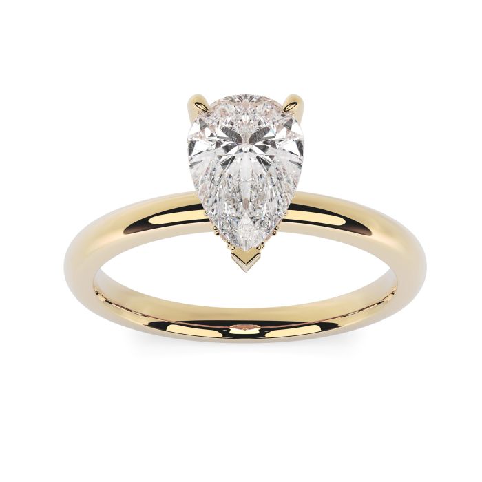 Charlotte Hidden Halo 18ct Yellow Gold Engagement Ring Pear