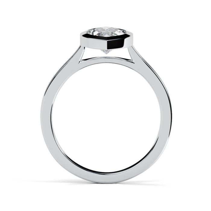Alyssa 18ct White Gold Engagement Ring Marquise
