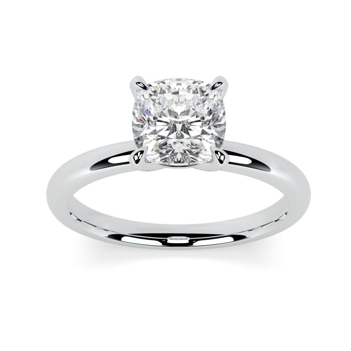 Charlotte Platinum Engagement Ring Cushion