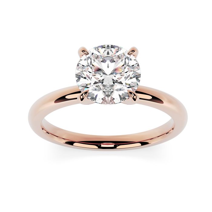 Charlotte 18ct Rose Gold Engagement Ring Round