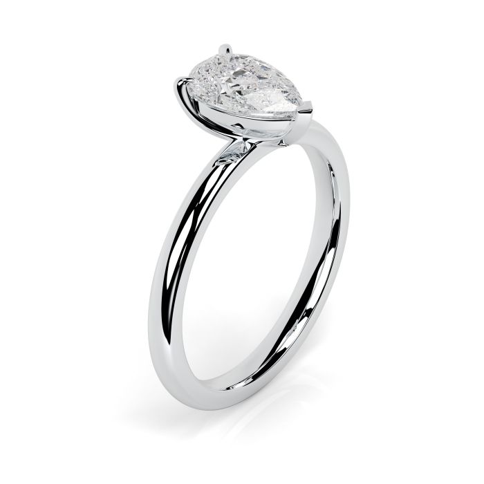 Charlotte Platinum Engagement Ring Pear