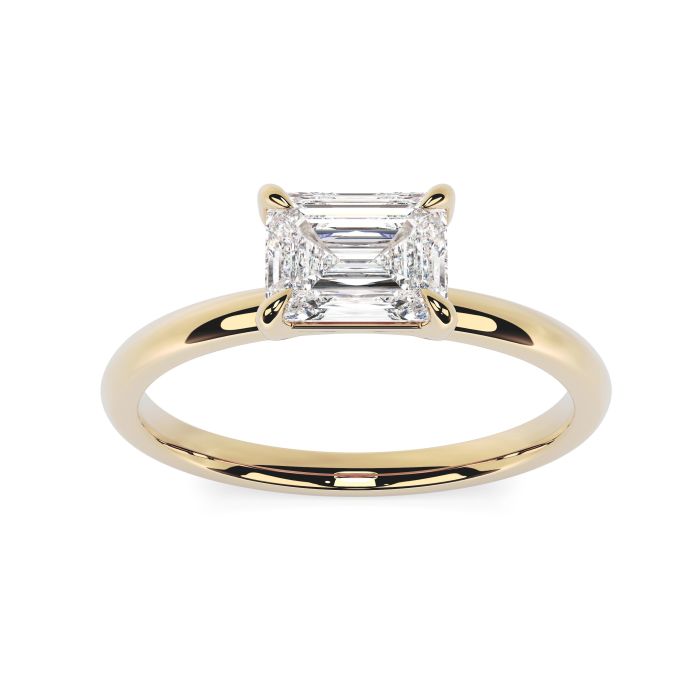 Eleanor 18ct Yellow Gold Engagement Ring Emerald