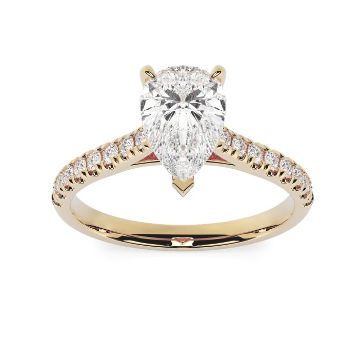 Kiera Scallop 18ct Yellow Gold Engagement Ring Pear