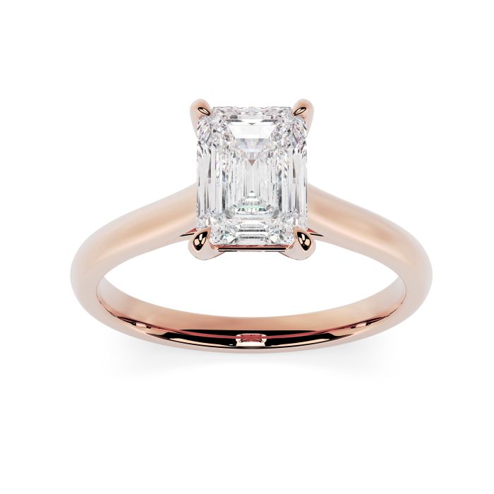 Kiera 18ct Rose Gold Engagement Ring Emerald