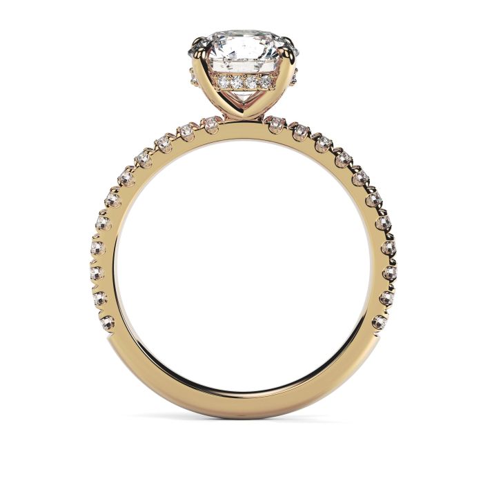 Charlotte Scallop 18ct Yellow Gold Engagement Ring Round