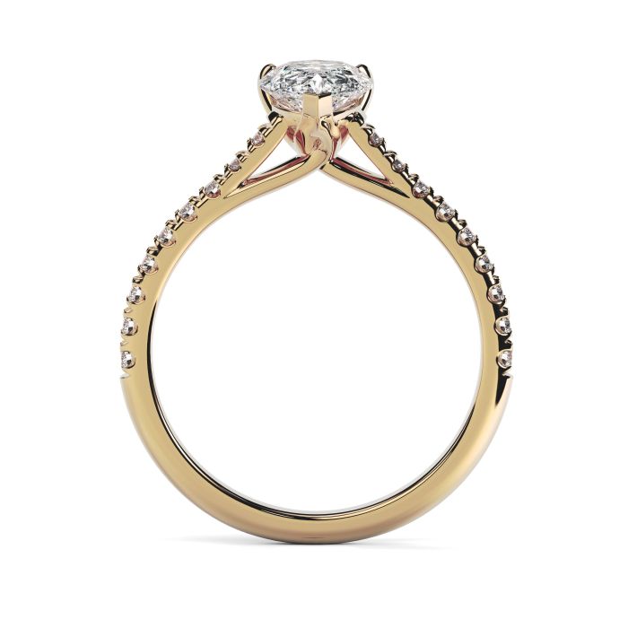 Florence Scallop 18ct Yellow Gold Engagement Ring Pear