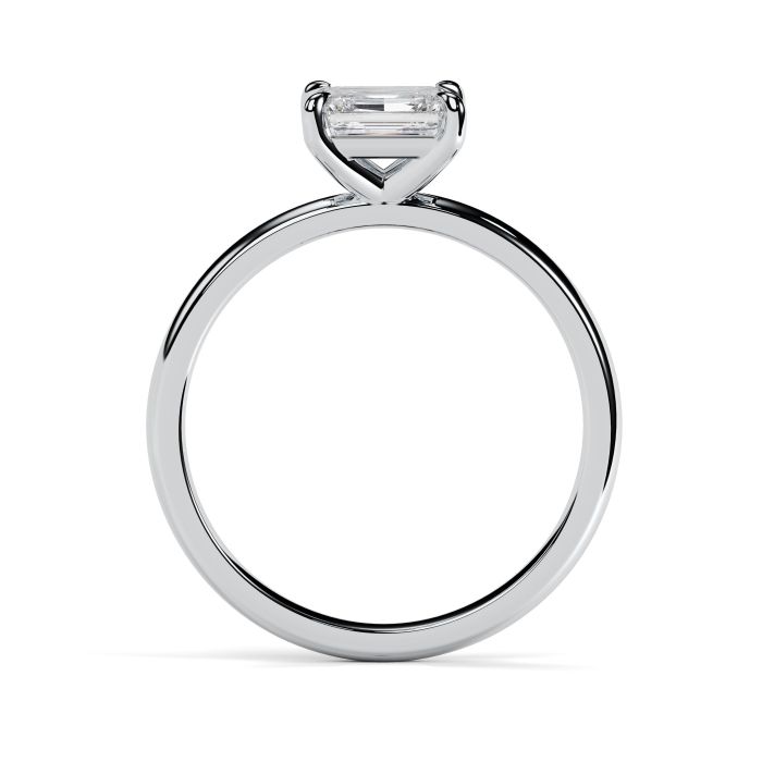 Eleanor Platinum Engagement Ring Emerald