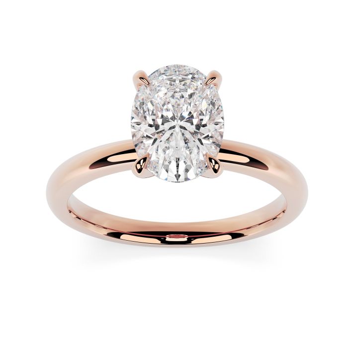 Charlotte 18ct Rose Gold Engagement Ring Oval