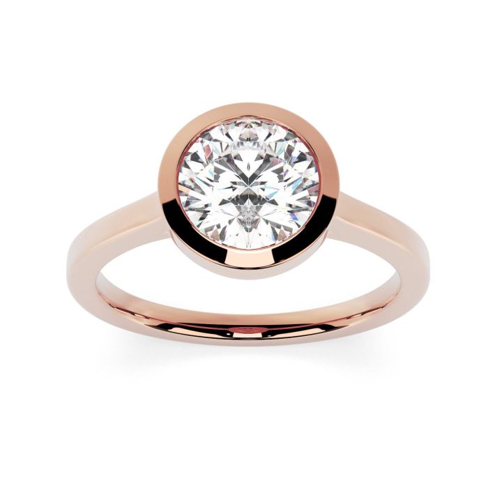 Alyssa 18ct Rose Gold Engagement Ring Round