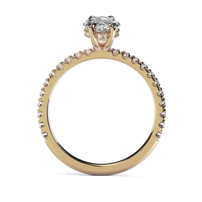 Charlotte Scallop 18ct Yellow Gold Engagement Ring Marquise