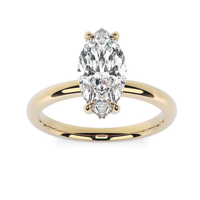 Charlotte Hidden Halo 18ct Yellow Gold Engagement Ring Marquise