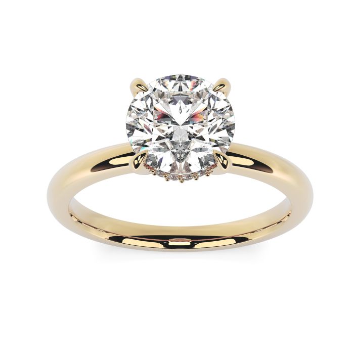 Charlotte Hidden Halo 18ct Yellow Gold Engagement Ring Round