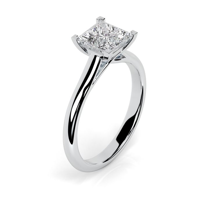 Florence 18ct White Gold Engagement Ring Princess