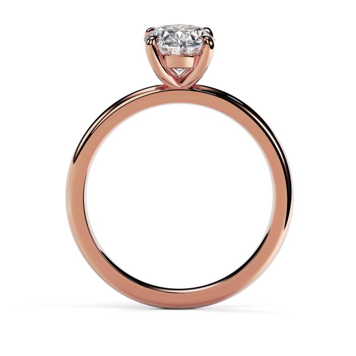 Charlotte 18ct Rose Gold Engagement Ring Oval