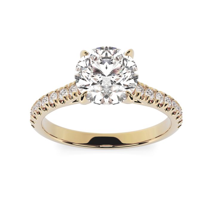 Florence Scallop 18ct Yellow Gold Engagement Ring Round